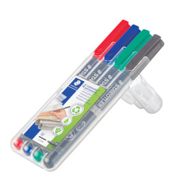 Staedtler Lumocolor permanent Folienstift 317 Set für Overhead-Projektion geeignet, sekundenschnelles trocknen