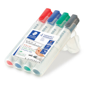 Staedtler Lumocolor Whiteboard 351 Set rückstandsfrei abwischbar von Whiteboards