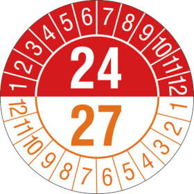 Prüfplakette 3- Jahresplakette mit 2-stelliger Jahreszahl