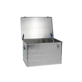 Alutec Aluminumbox B 184 incl. Zylinderschlösser, stabile Aluminiumbox mit Versteifungssicken zur Wand- und Eckenverstärkung,