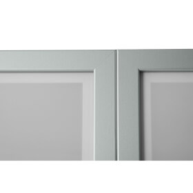 Hammerbacher Glastürenschrank Solid mit Relinggriff 5 Ordnerhöhen und Glastüren