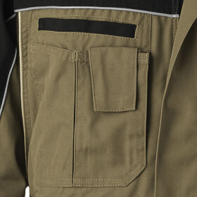 Planam Bundjacke Plaline mit hochwertige kaufen beige-schwarz Frontreißverschluss Arbeitsjacke