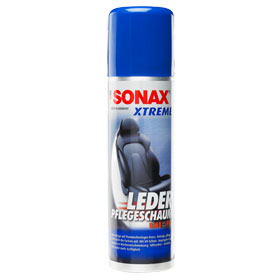 sonax xtreme Lederpflegeschaum NanoPro zur Reinigung und Pflege von Autoleder, Motorradkombis, Taschen und Möbeln, 