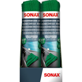 Sonax Microfasertücher Scheibe+Innen Reinigung von Glas, Spiegel, empfindlichen Displays und Kunststoffoberflächen